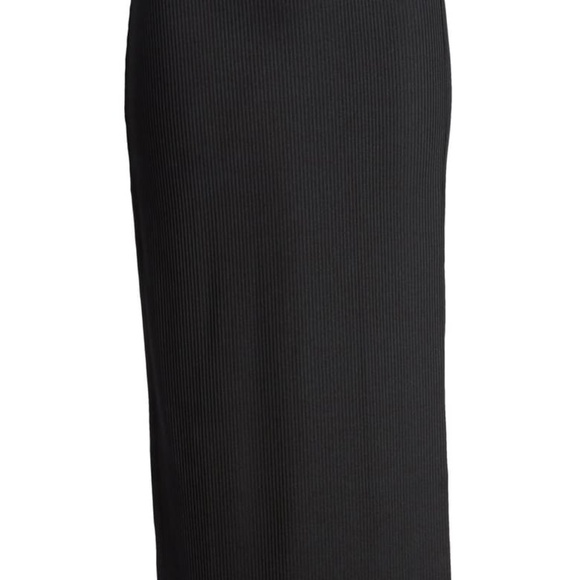 Leith Ribbed Side Slit Midi Skirt - Picture 5 of 11
